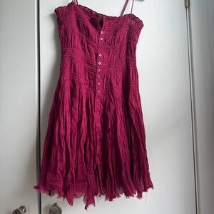 Flowy fuschia free people dress